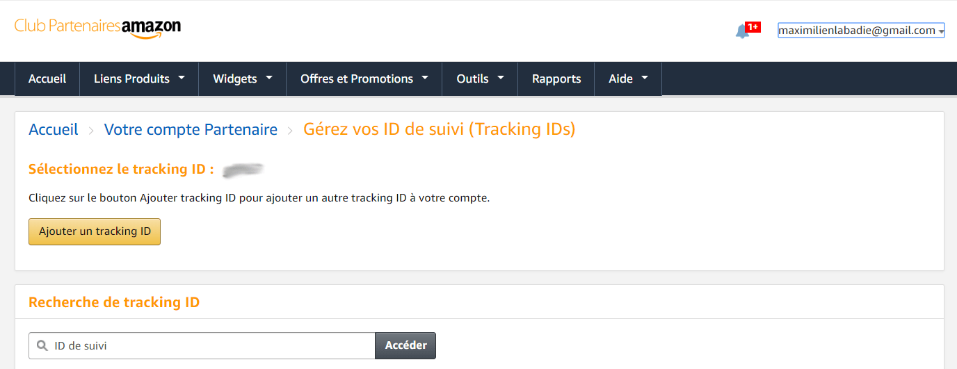 Affiliation Amazon : Gérer ses ID de tracking