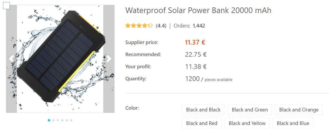 dropshipping batterie solaire