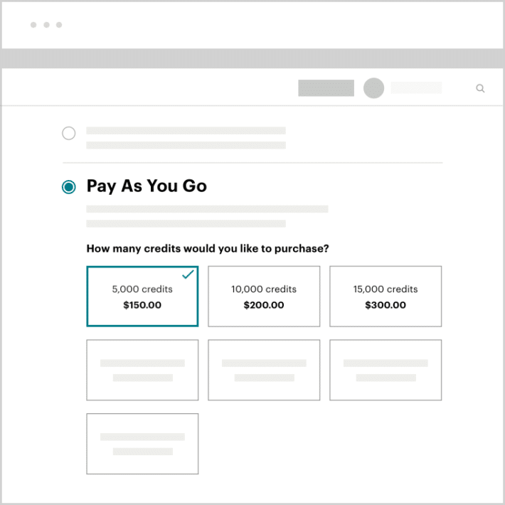 MailChimp - Pay As You Go Pricing - Tarifs à la demande