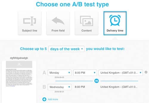 A/B Testing avec GetResponse