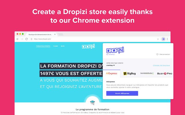 Extension Chrome Dropizi