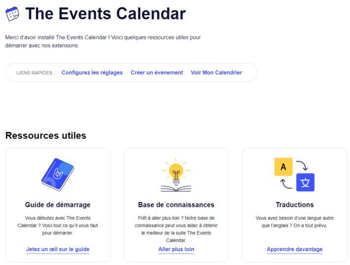 Tutoriel The Events Calendar