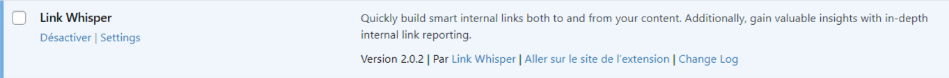 Installation du plugin WordPress Link Whisper Premium