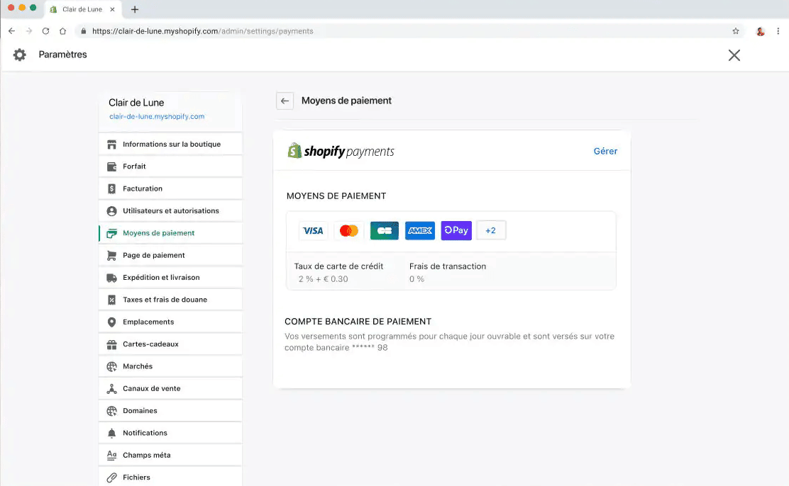 Shopify Payments disponible en France depuis le 28 juin 2022