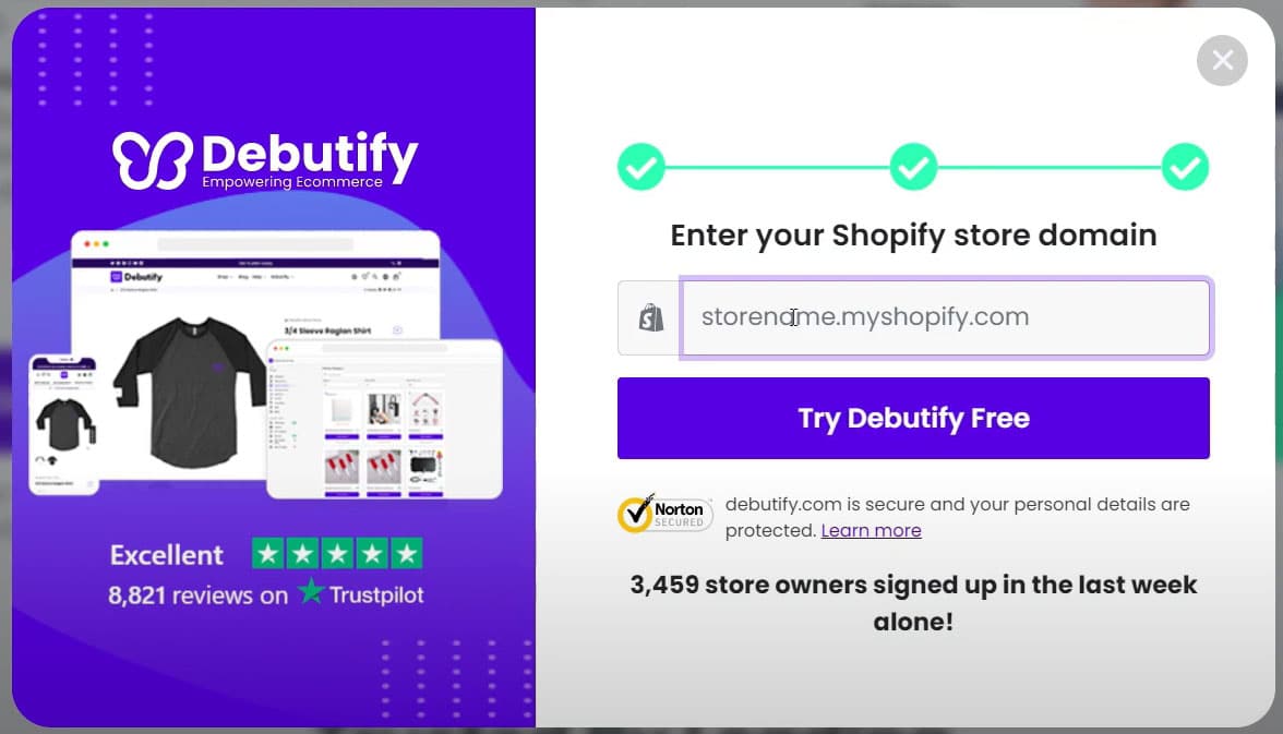 Connexion Debutify et Shopify
