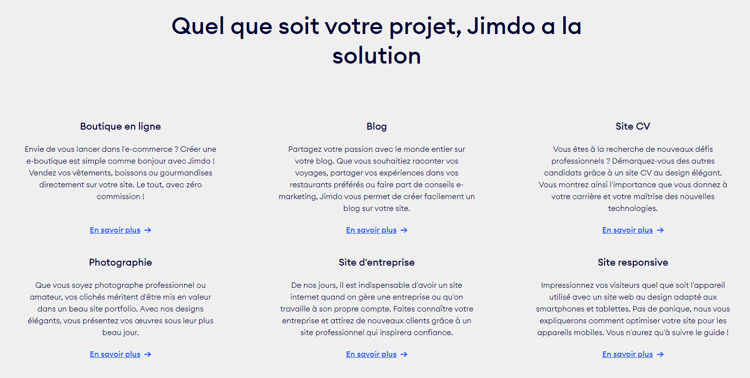 Création de site Jimdo
