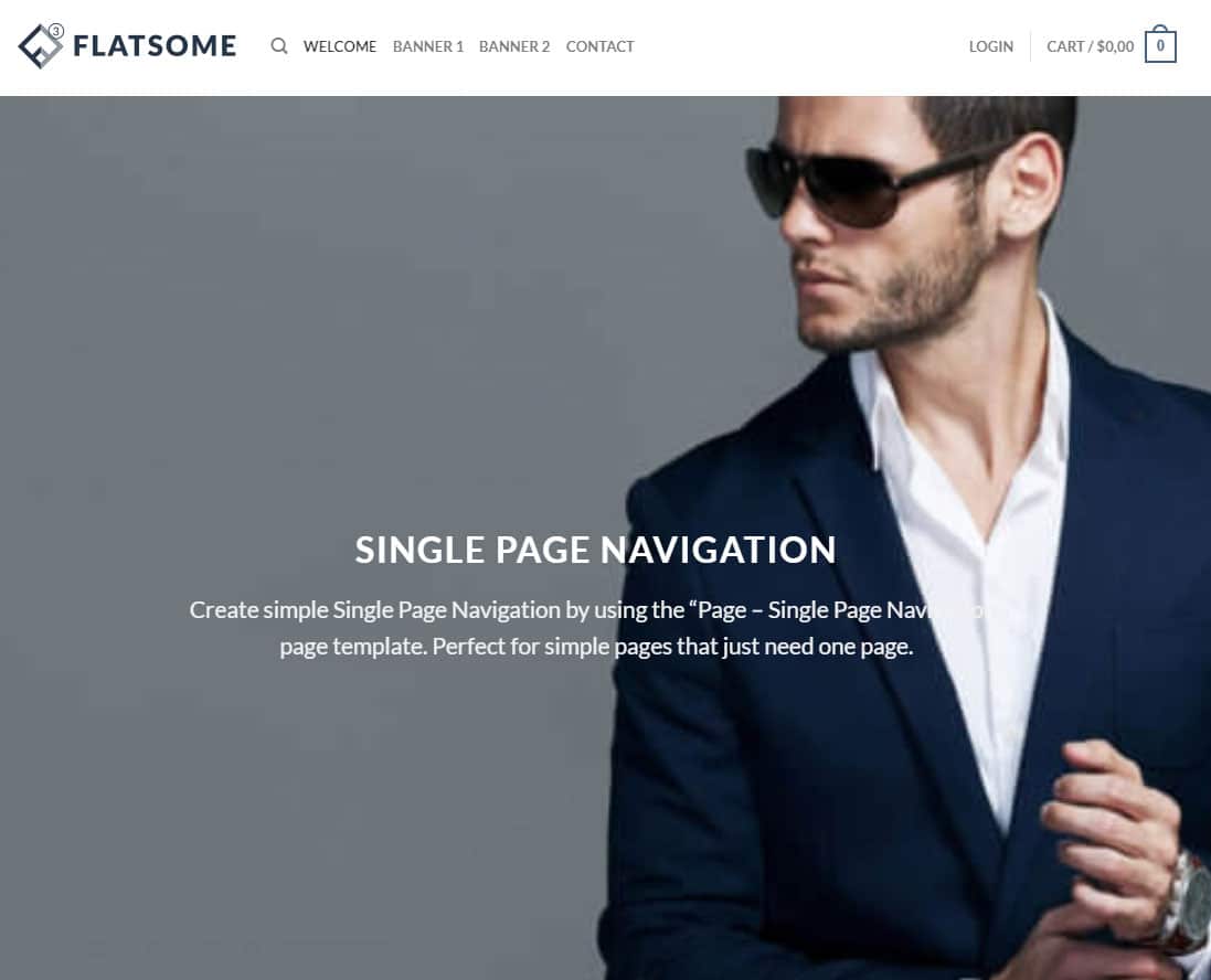 Flatsome site internet one-page