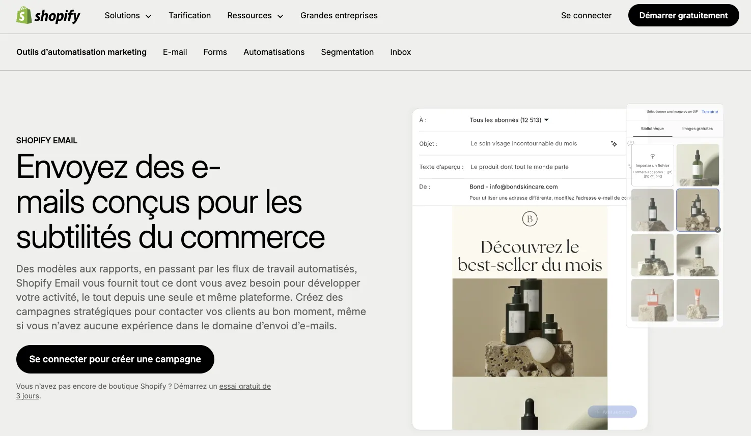 App dropshipping gratuit Shopify Email