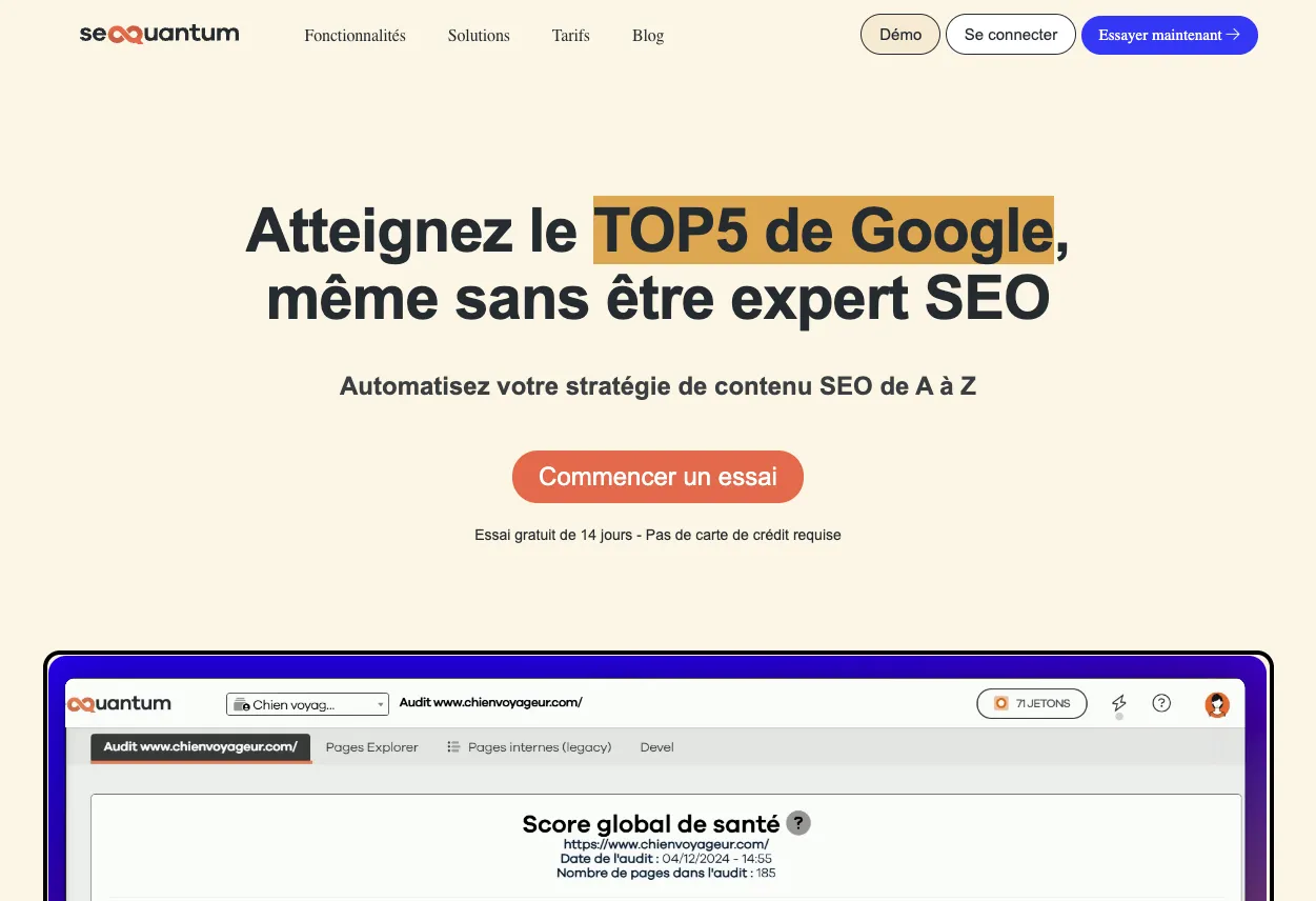 Analyse sémantique SEO - SEOQuantum
