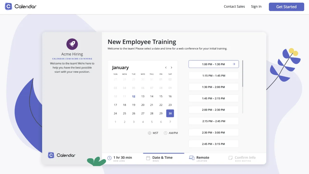 Prise de rendez-vous en ligne Calendar.com
