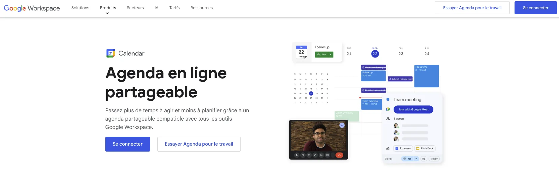 Prise de rendez-vous en ligne Google Workspace