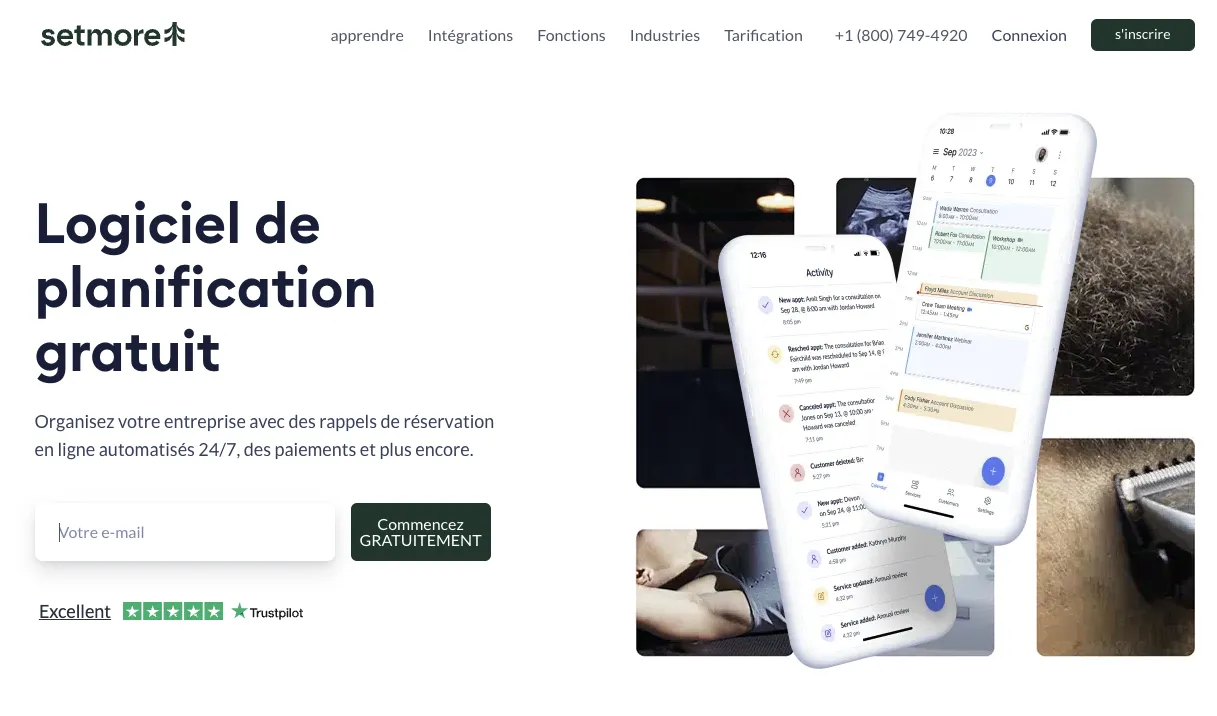 Prise de rendez-vous en ligne Setmore