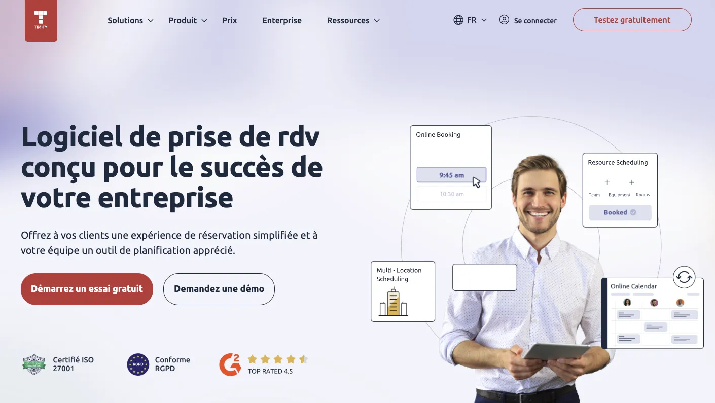 Prise de rendez-vous en ligne Timify