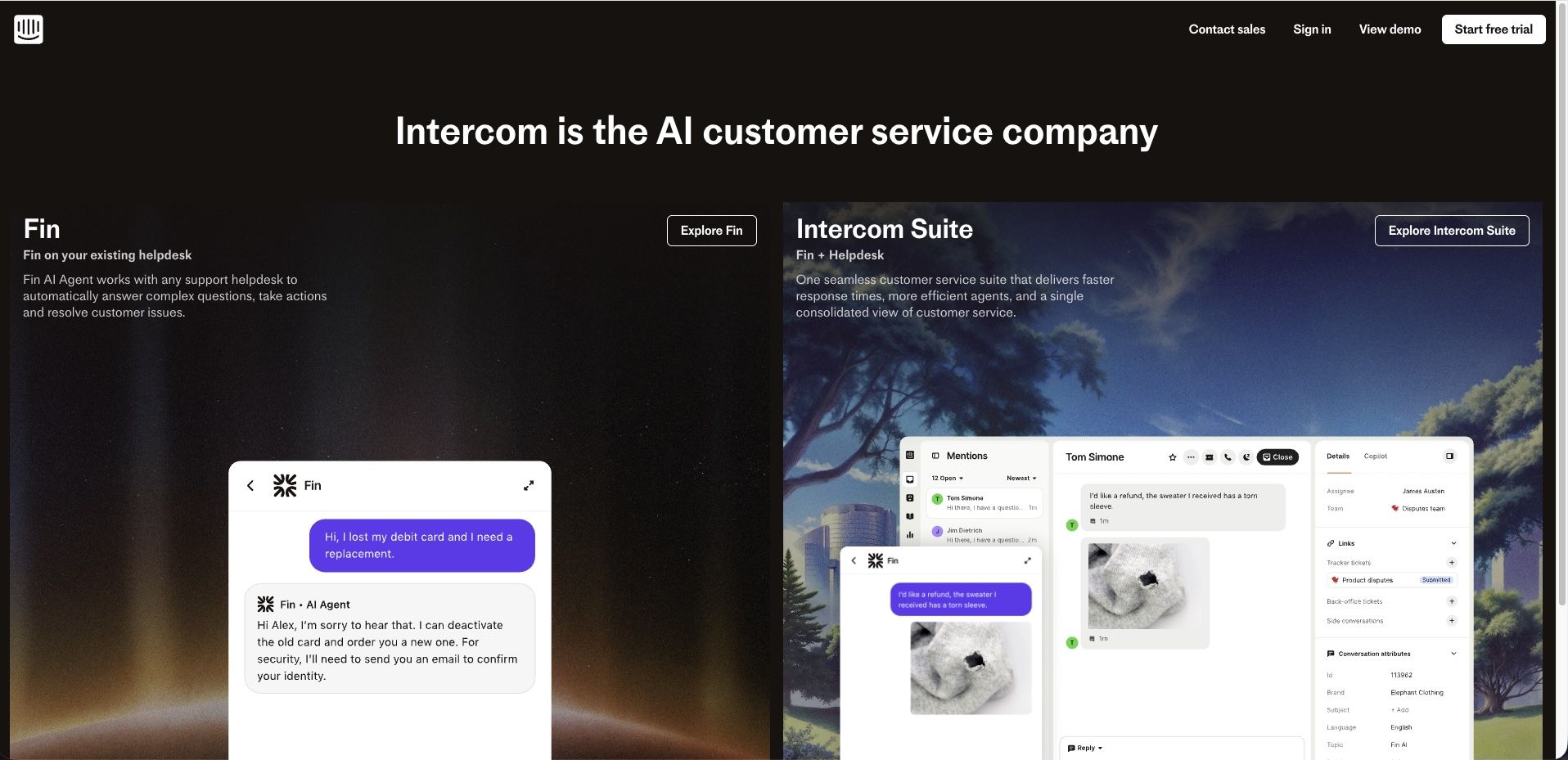 Logiciel de live chat Intercom