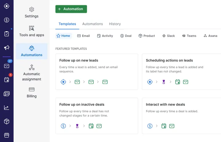 Automatisation du marketing avec Pipedrive