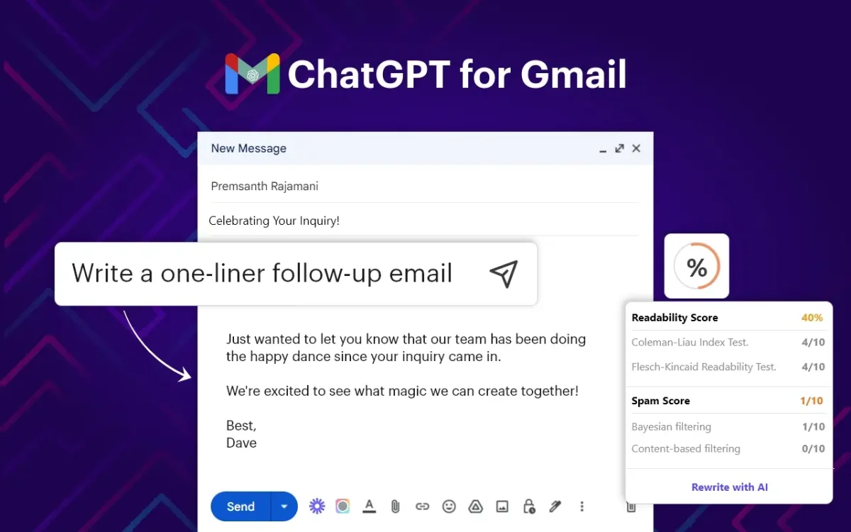 ChatGPT AI for Gmail