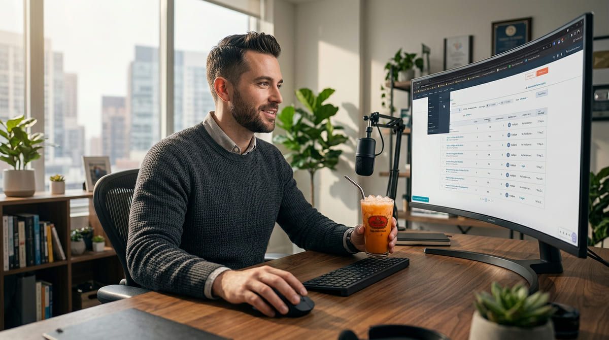 Entrepreneur créant un formulaire de conversion sur HubSpot