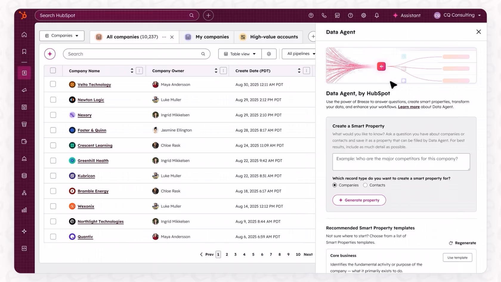 HubSpot Breeze Data Agent