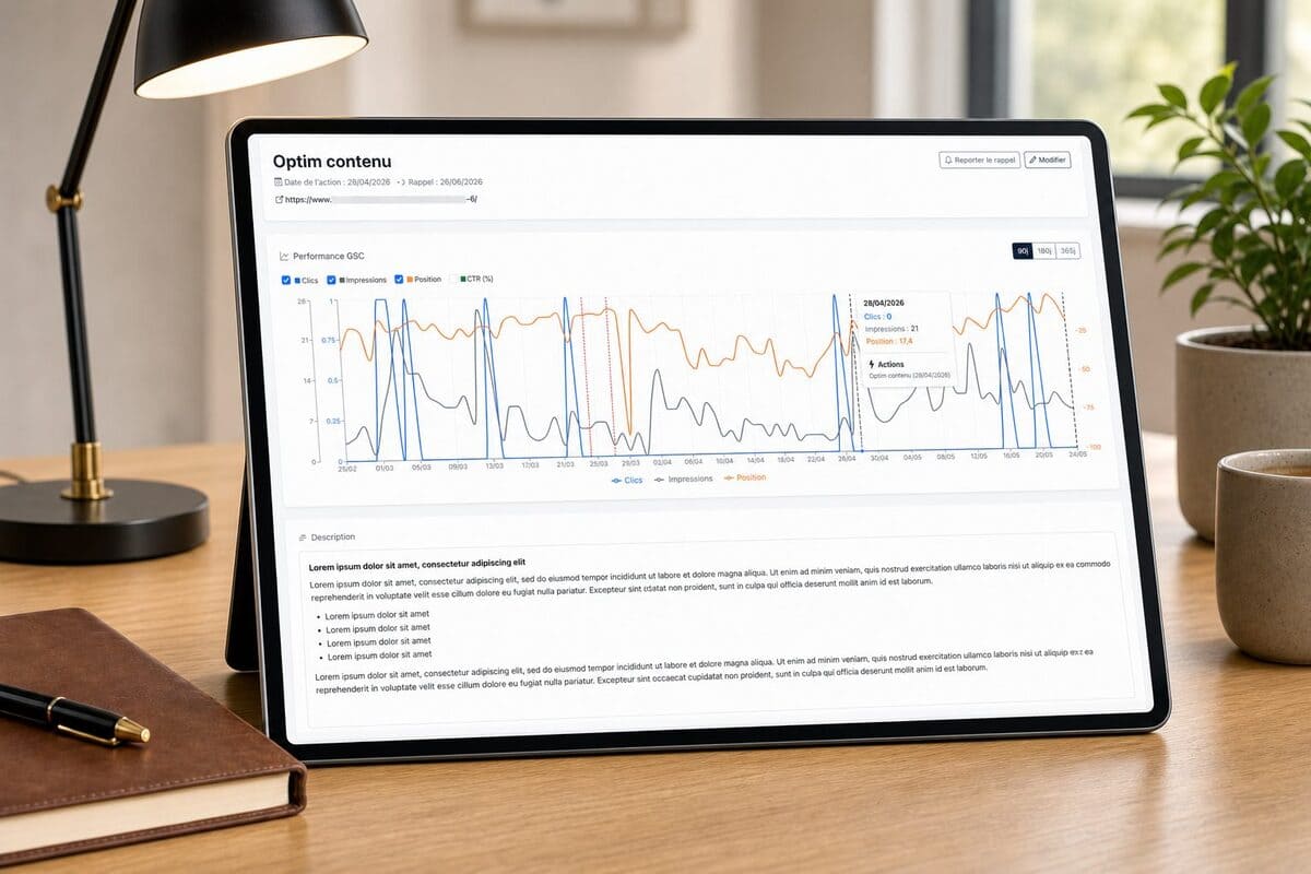 Suivi des actions SEO avec Horusium