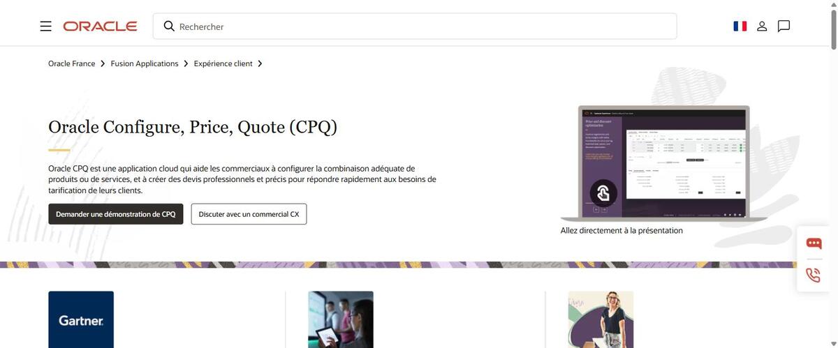 Oracle Configure Price Quote (CPQ) pour les grands comptes